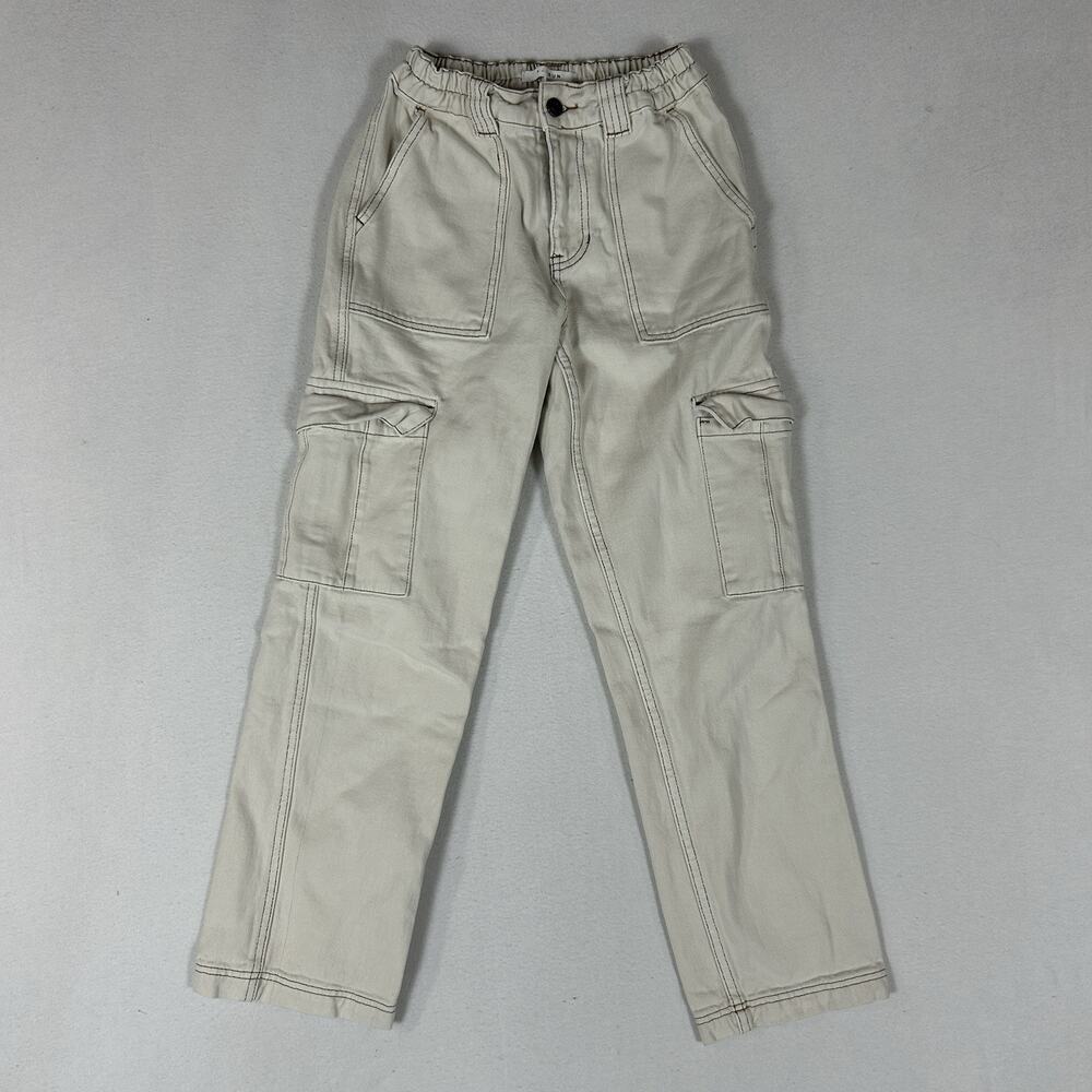 PacSun Cargo Pants Women's Size XS Beige Carpenter Streetwear Mid Rise Baggy Y2K